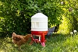 Kerbl Novital Ascott 30lt Poultry Drinker Red White with Carry Handle view 3