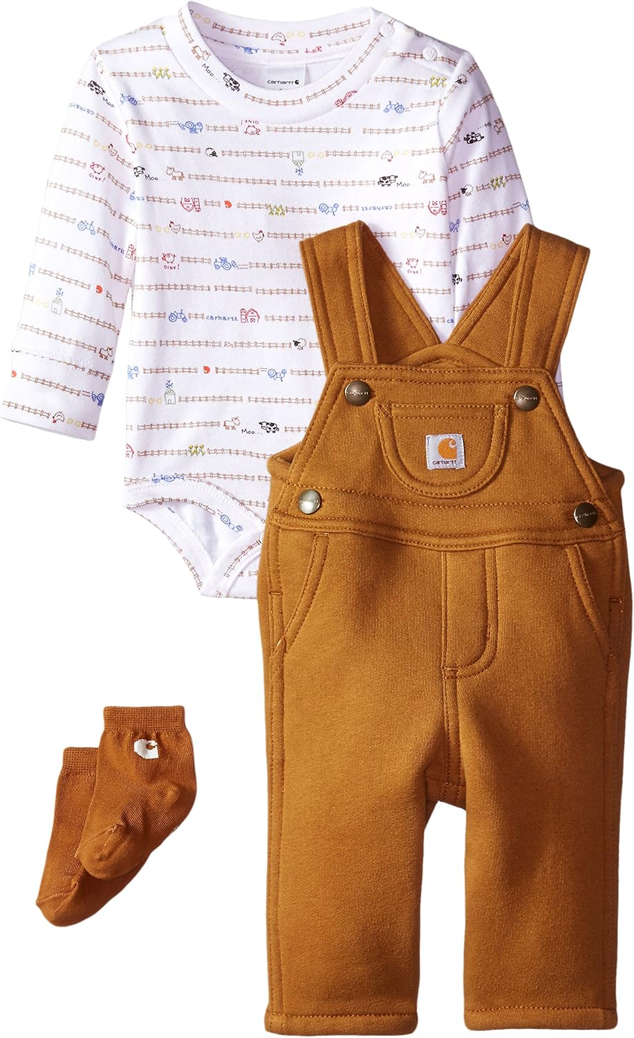 Carhartt Baby Boys' Farmer 3 Piece Gift Set, Dye, 12 Months Buy Online