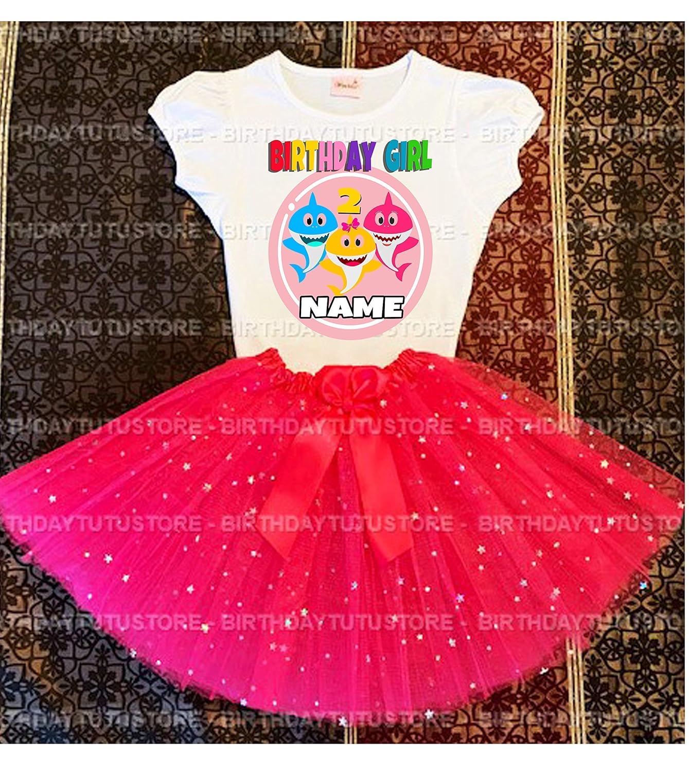 baby shark tutu dress