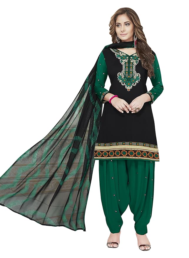 Green black combination dress Outlet