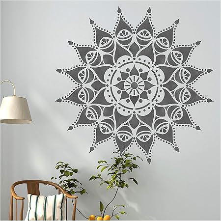 Nashik Mandala Indian Circular Stencil Furniture Wall Floor