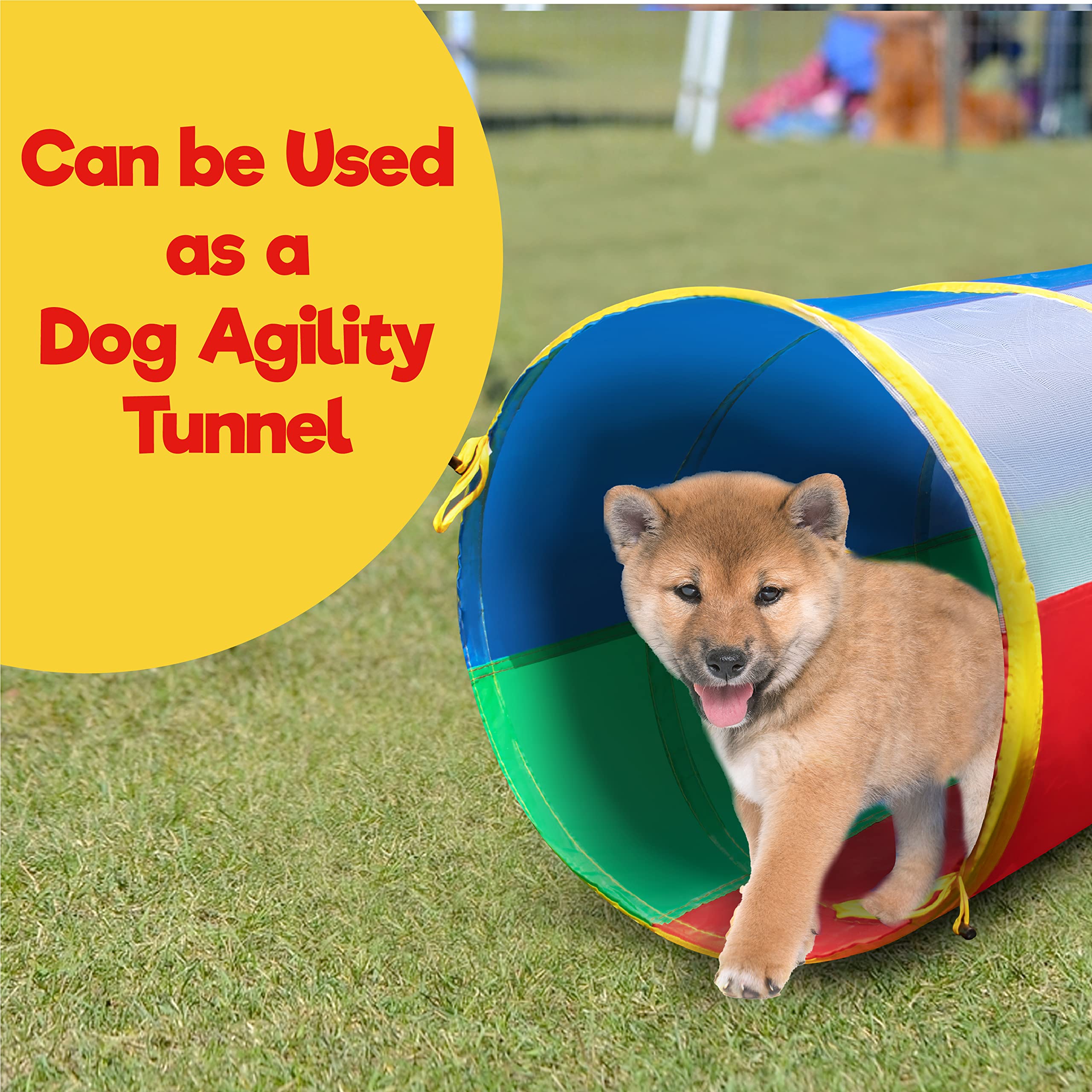 Hide N Side 6ft Crawl Through Play Tunnel Toy, Pop up Tunnel for Kids Toddlers Dogs Babies Infants & Children Gift Indoor & Outdoor Action Toy Tunnel