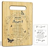 Aunt Birthday Gift from Niece Nephew, Bamboo Cutting Board Kitchen Decor, Personalized Birthday Gifts for Auntie, Best Auntie Ever Gifts, Recipe for Special Aunt Chopping Board -04