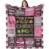 Wyhcxl Christian Gifts for Women, Christian Gifts, Religious Gifts for Women, Baptism Gifts for Girl, Inspirational Birthday Gifts, Catholic Spiritual Blanket 60"X50"
