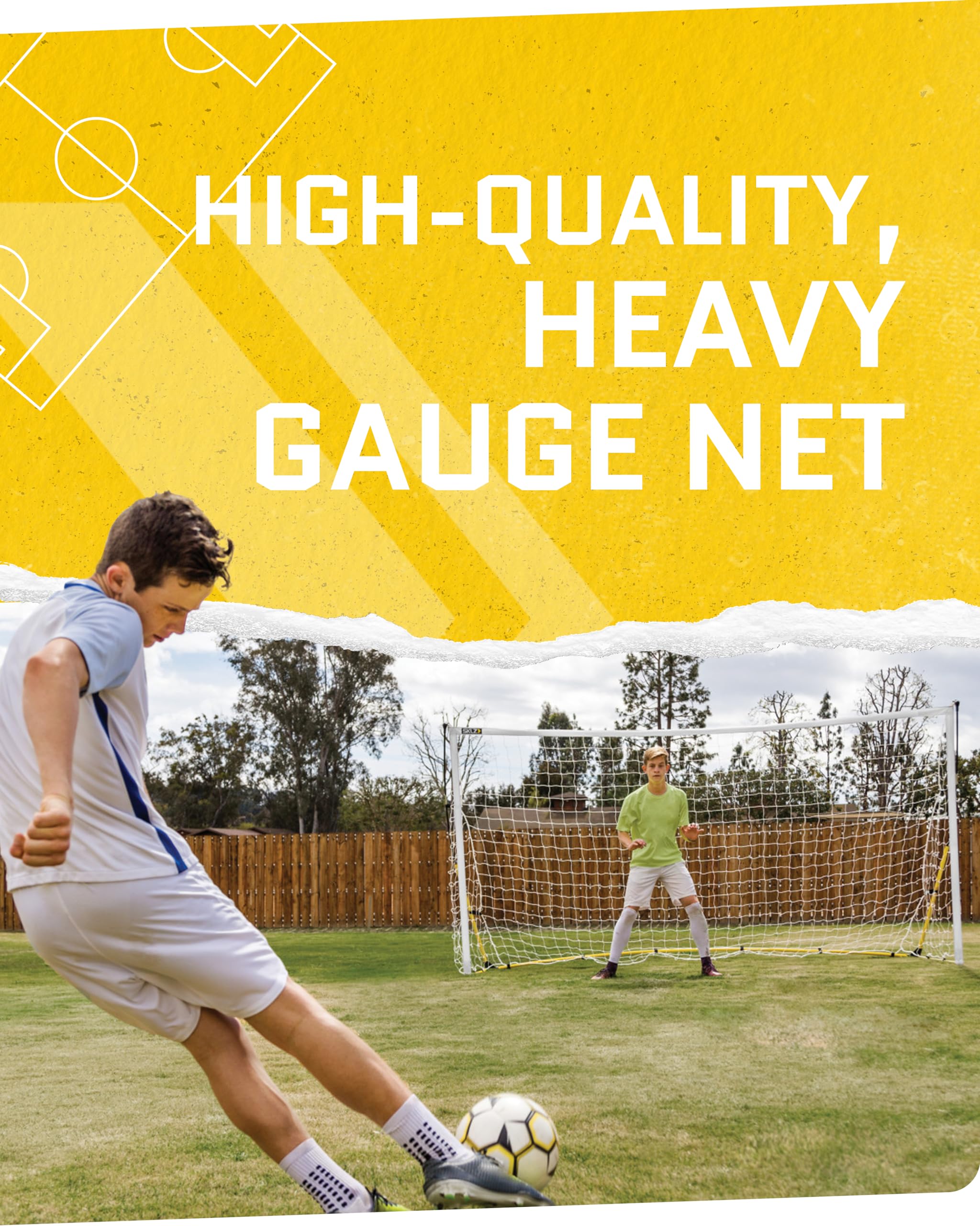 SKLZ Quickster Fußballtor, Unisex, SC-QSG064-002-01, schwarz/gelb, 6' x 4' 8