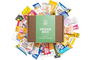 BUNNY · JAMES · Healthy Vegan Snack Gift Box: Variety Pack of 30 Individually Wrapped Mix of Cookies, Protein, Fruit, Nuts, Bars, and Chips - Healthy Snack For Adults and Kids - Food Gift Baskets for All Occasions