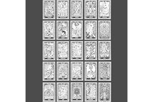 SANBAO STUDIO Ceramic Decals, Underglaze Transfer - Tarot Cards (White)