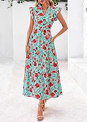 PRETTYGARDEN Women's 2025 Summer Floral Midi Dress