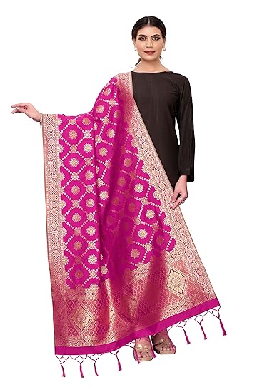 Womens Woven Design Silk Dupatta