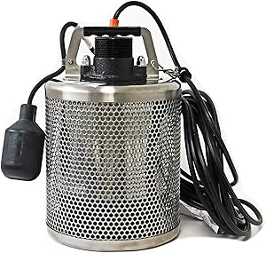 Site Drainer SD 400T, 1/2 HP, All Stainless Steel, Non Clogging, Electric Submersible Dewatering and Utility Pump