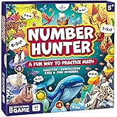 Number Hunter Math Board Game – Addition & Subtraction Adventure for Kids Ages 4-8 – Fun Educational STEM Game for Kindergart