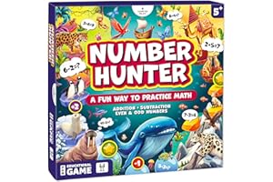 CLEVER FOX PLAY Number Hunter Math Board Game – Addition & Subtraction Adventure for Kids Ages 4-8 – Fun Educational STEM Game for Kindergarten, 1st-3rd Grade, Homeschool & Family Game Night