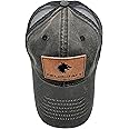 FIELDCRAFT Waxed Canvas Trucker Hat Leather Patch Adjustable Snap Back Brown Black Wolf Logo