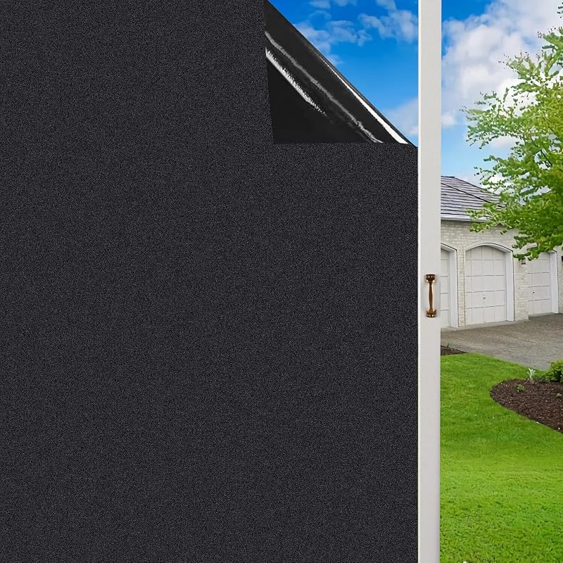 FILMGOO Blackout Window Film 100% Light Blocking Privacy 60x400cm