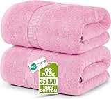 Utopia Towels Premium Jumbo Bath Sheet 90 x 180 cm 2 Pack Pink