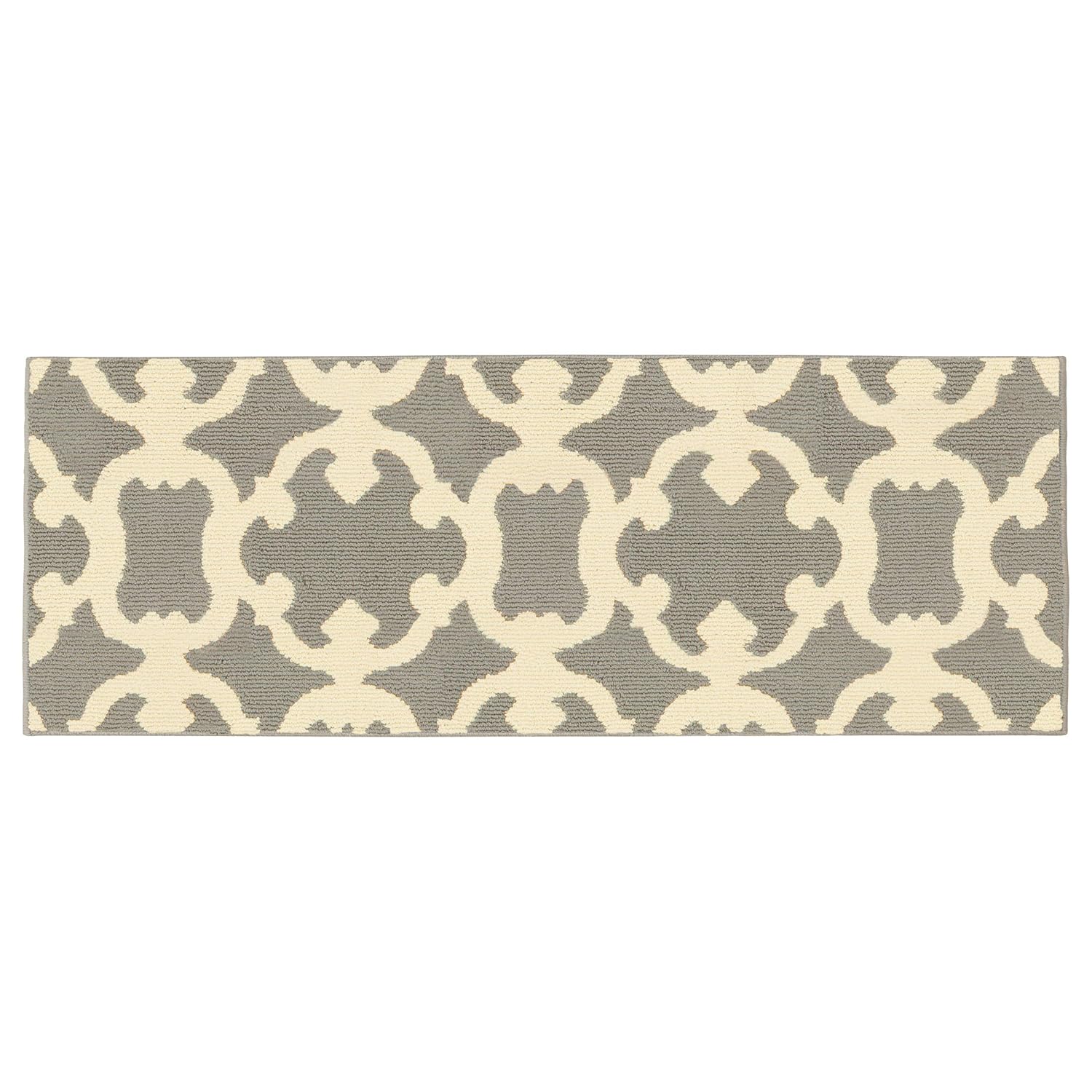 Laura Ashley Area Rug, 100 Polyester, Light Grey/Linen, 20 in. x 60 in