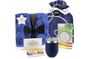 MICHAEL GRACE GIFTS Get Well Soon Gifts for Women or Men - Gift Set Includes Luxury Blanket, Temperature Retention Cup, TLC Tea Kit & Inspirational Word Search Book - After Surgery, Thinking of You Care Package