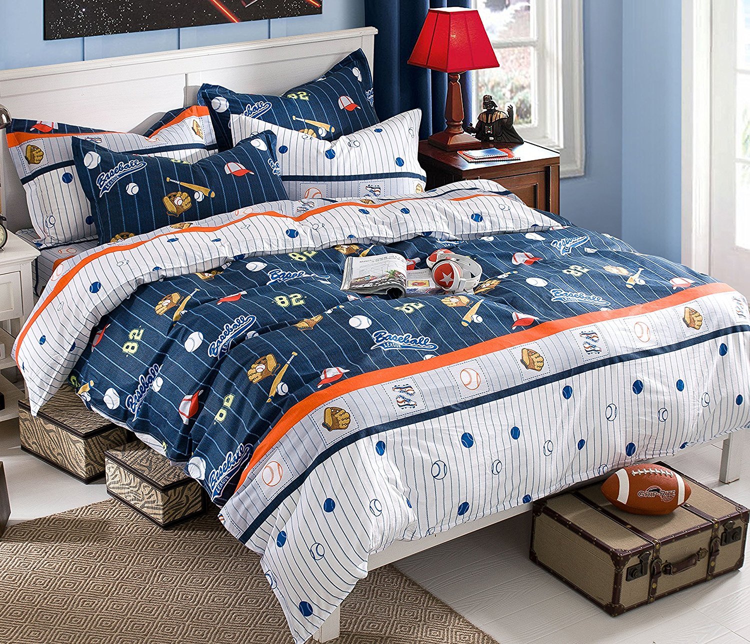 baseball comforter set queen size