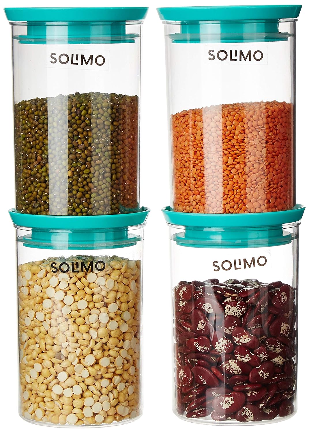Buy Amazon Brand Solimo Airtight Stackable Plastic Storage Containers