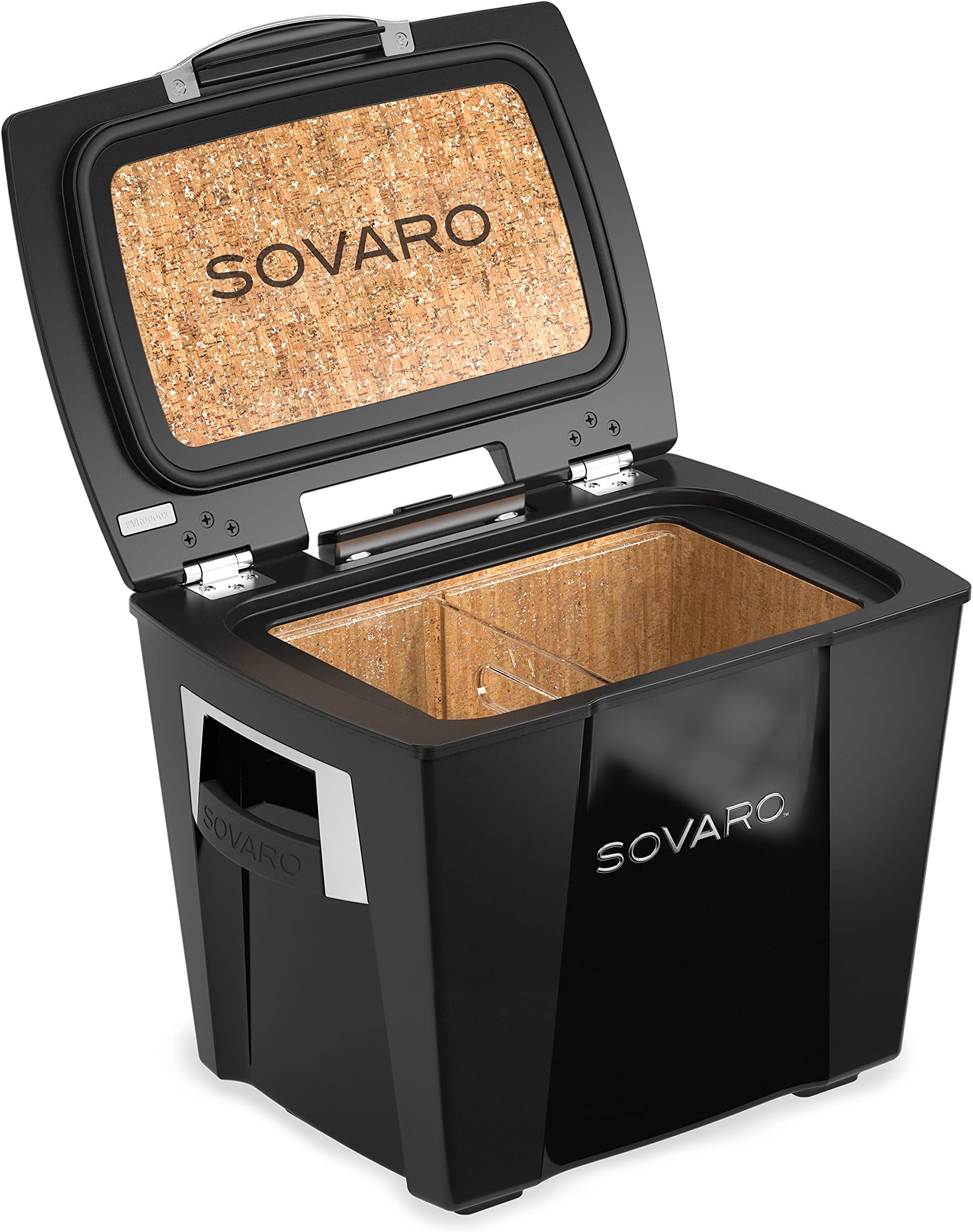 Sovaro Luxury Cooler, Black/Chrome, 30 Quart