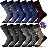 SOCKS BOX, Mens Dress Socks, Super Soft Natural Bamboo Rayon Socks for Men, Lightweight