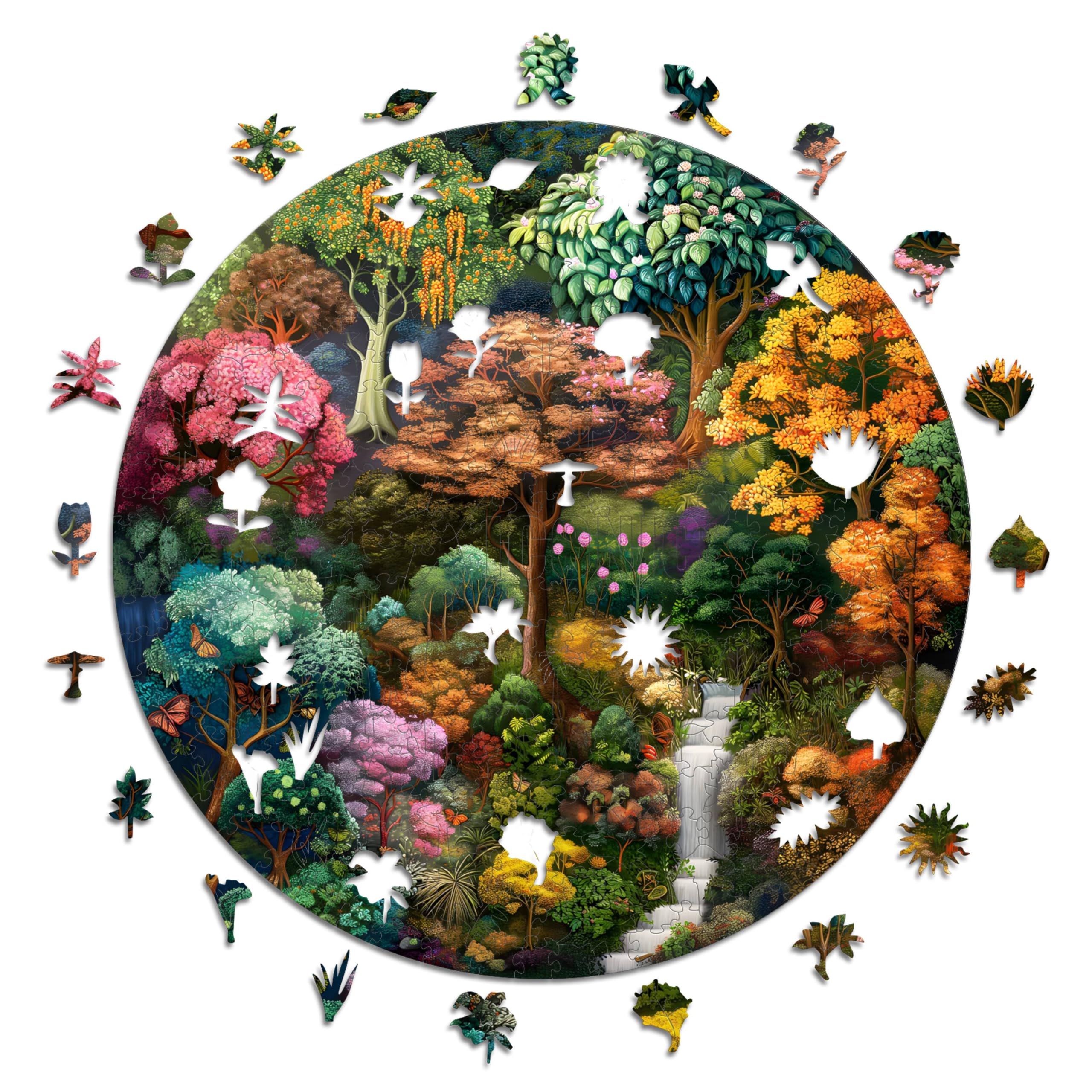 Iconic Puzzles - Mystical Source, Fantasy, 100% sustainable wooden puzzle, Gifts for Children and Adults, size S, 200 Pieces