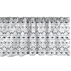 Ambesonne Navy Blue Window Valance, Illustration