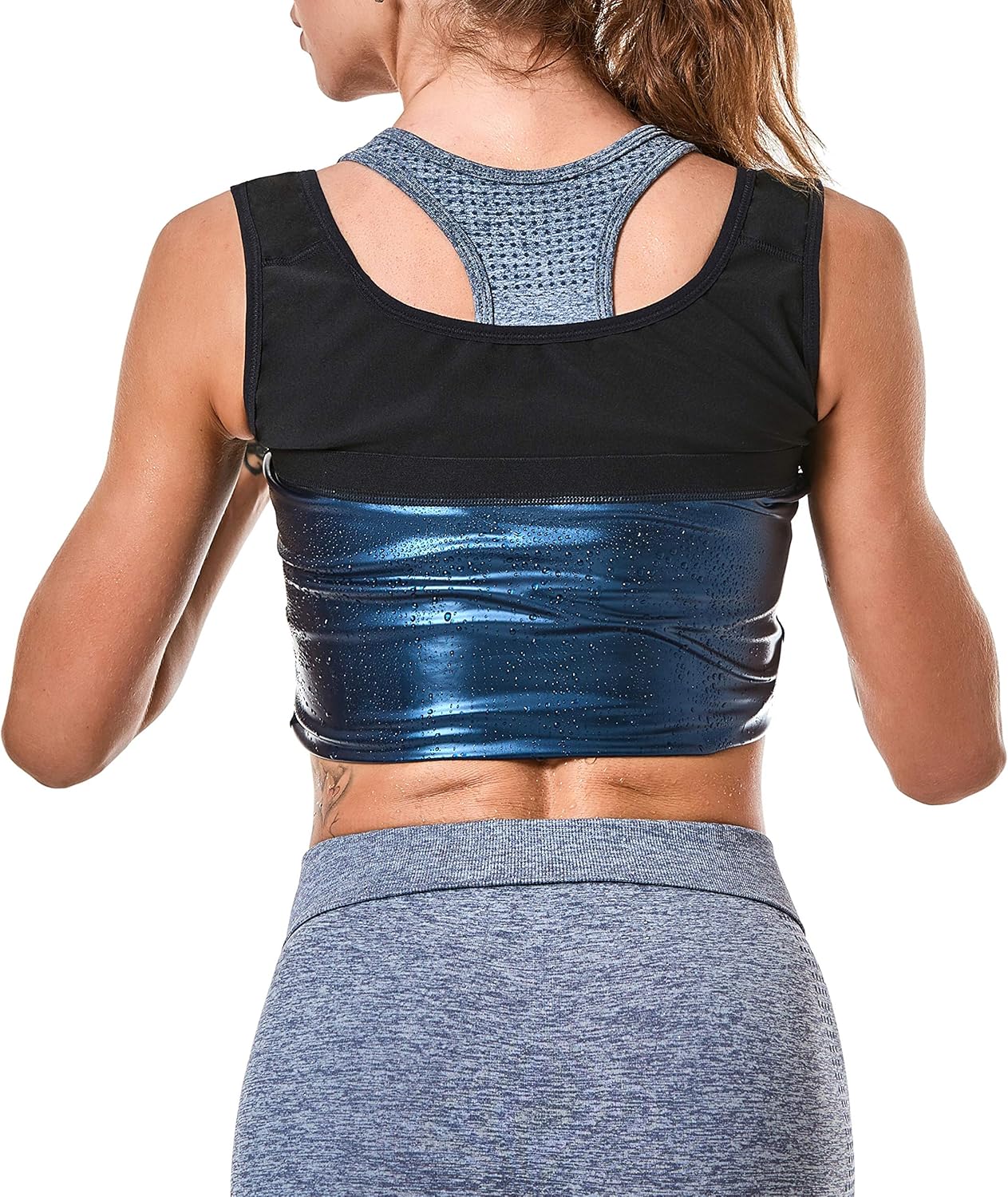 MOLLDAN Womens Sauna Vest Sweat Tank Top Shapewear Weight Loss Workout Shirt: Clothing