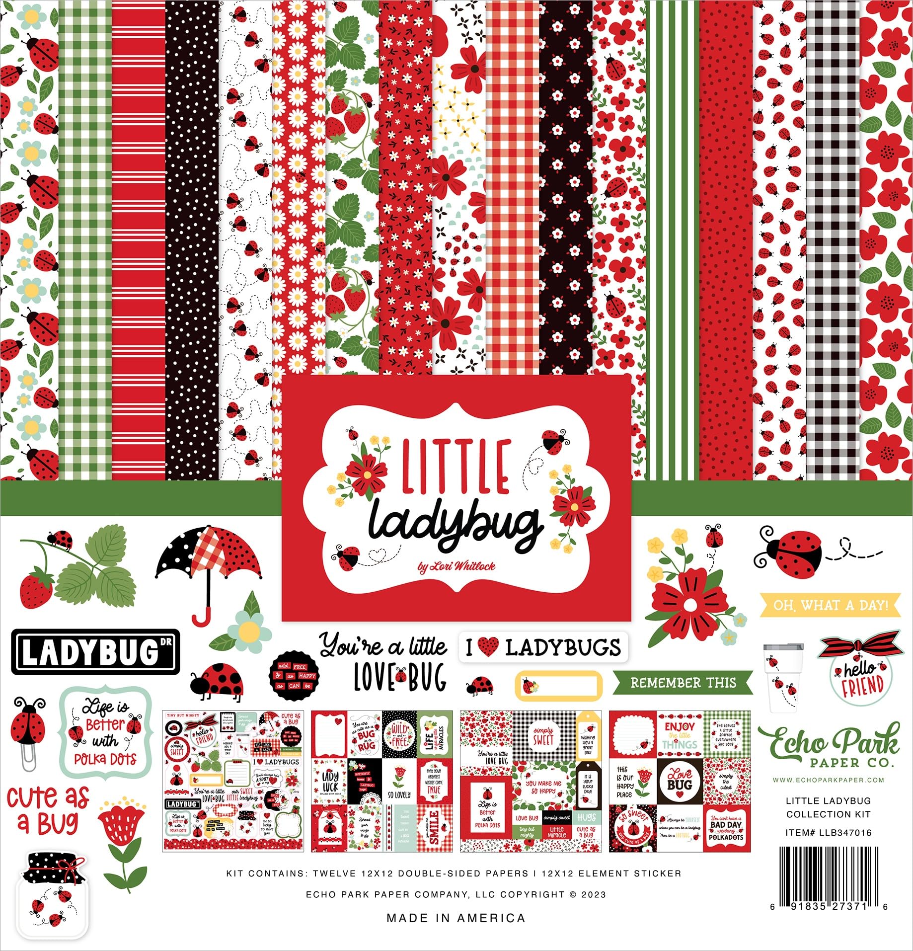 Echo Park Collection Kit 12"X12"-Little Ladybug