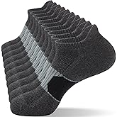 FYTUTESE Ankle Running Socks for Men with Cushion 5 Pack Mens Athletic Cushioned Low Cut Cotton Short Sports Socks