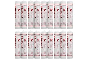 ZERED White BioSeal All Purpose Acrylic Latex Silicone Caulk -PAINTABLE- White Silicone Caulk 10.1oz Tube (18)