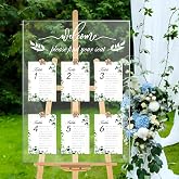 Wedding Seating Chart Board 24x18 Acrylic with Seat Cards Wax Seal Stickers | Kit Includes 15 Seating Cards &amp; 15 Rose Gold Wax Seal Stickers, Please Find Your Seat Sign, Wedding Reception Display