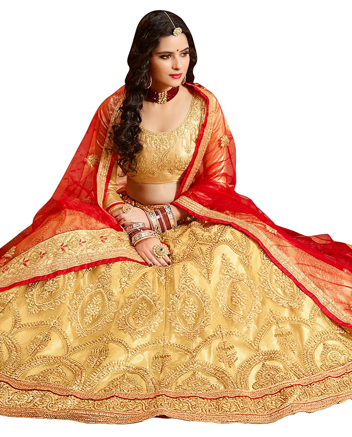 maroosh women's net lehenga choli (mrsdlq623505, red_ 44)