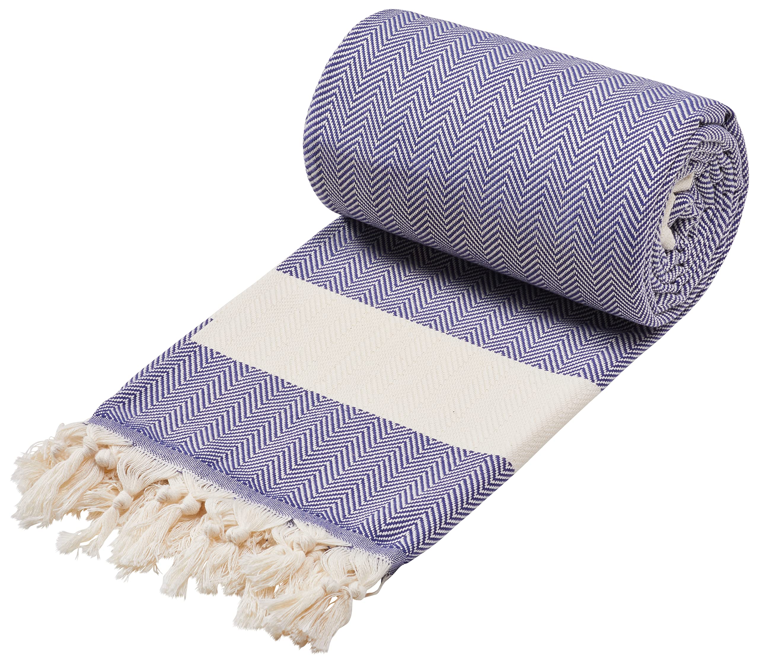 Sowel® XXXL Hammam Towel / Beach Towel 100% Cotton 200 x 240 cm Navy Blue