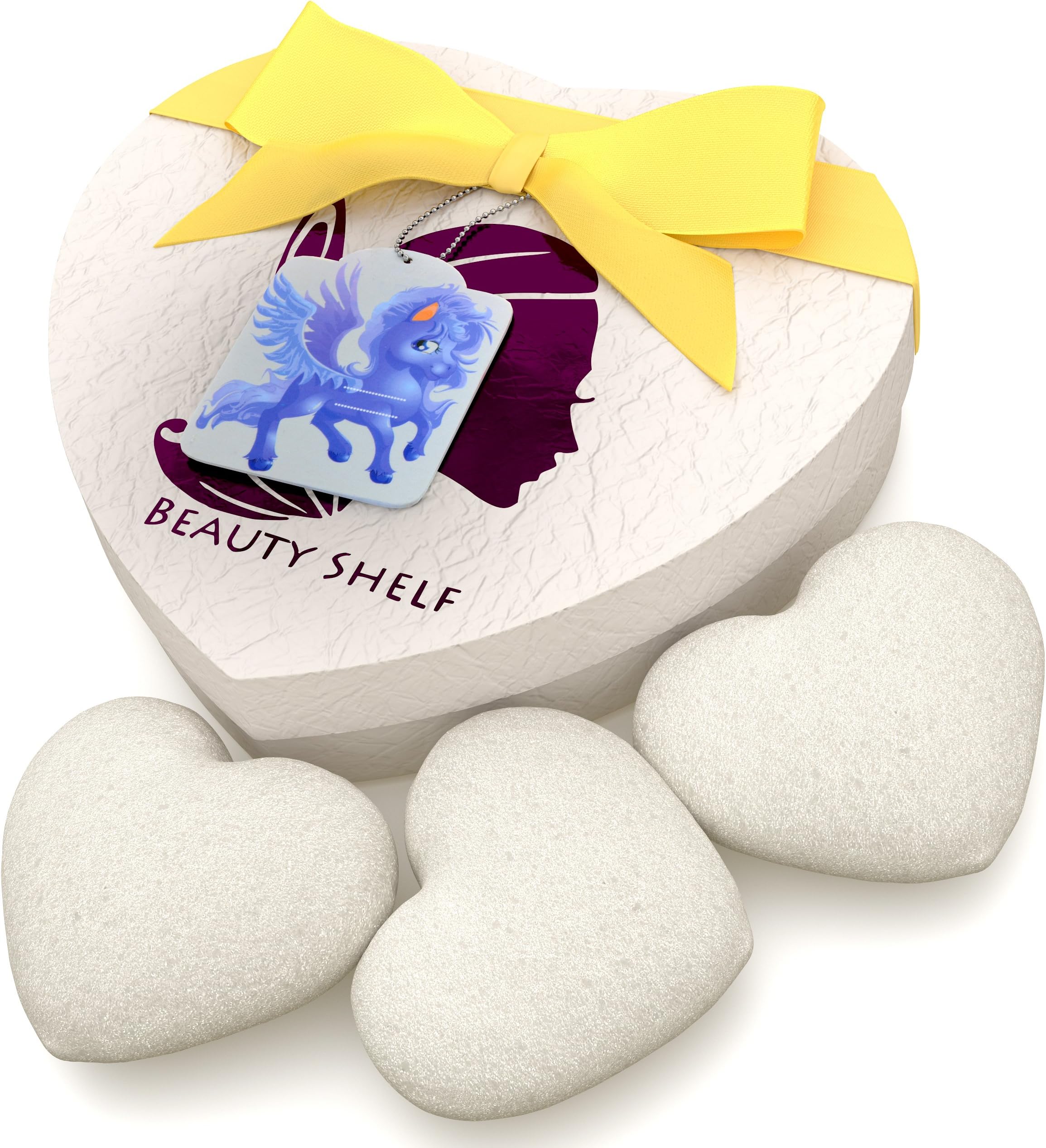 The Beauty Shelf Konjac Sponge (3 Pack) - Natural Baby Bath Sponges for Babies and Sensitive Skin - Non-toxic & Safe