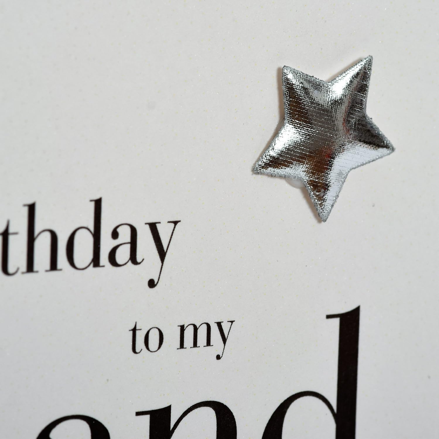 Claire Giles Greeting Cards, Happy Birthday Husband Card, Blue Stars and Embellished with a shiny padded star - Image 5