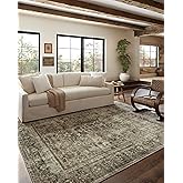 Loloi Magnolia Home by Joanna Gaines Sinclair Collection SIN-01 Pebble/Taupe 8'-6" x 11'-6", .25" Pile Height, Machine Washab