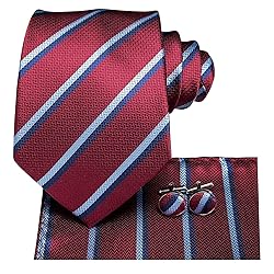 Hi-Tie 3 Pcs Gift Box Mens Tie Set Necktie with