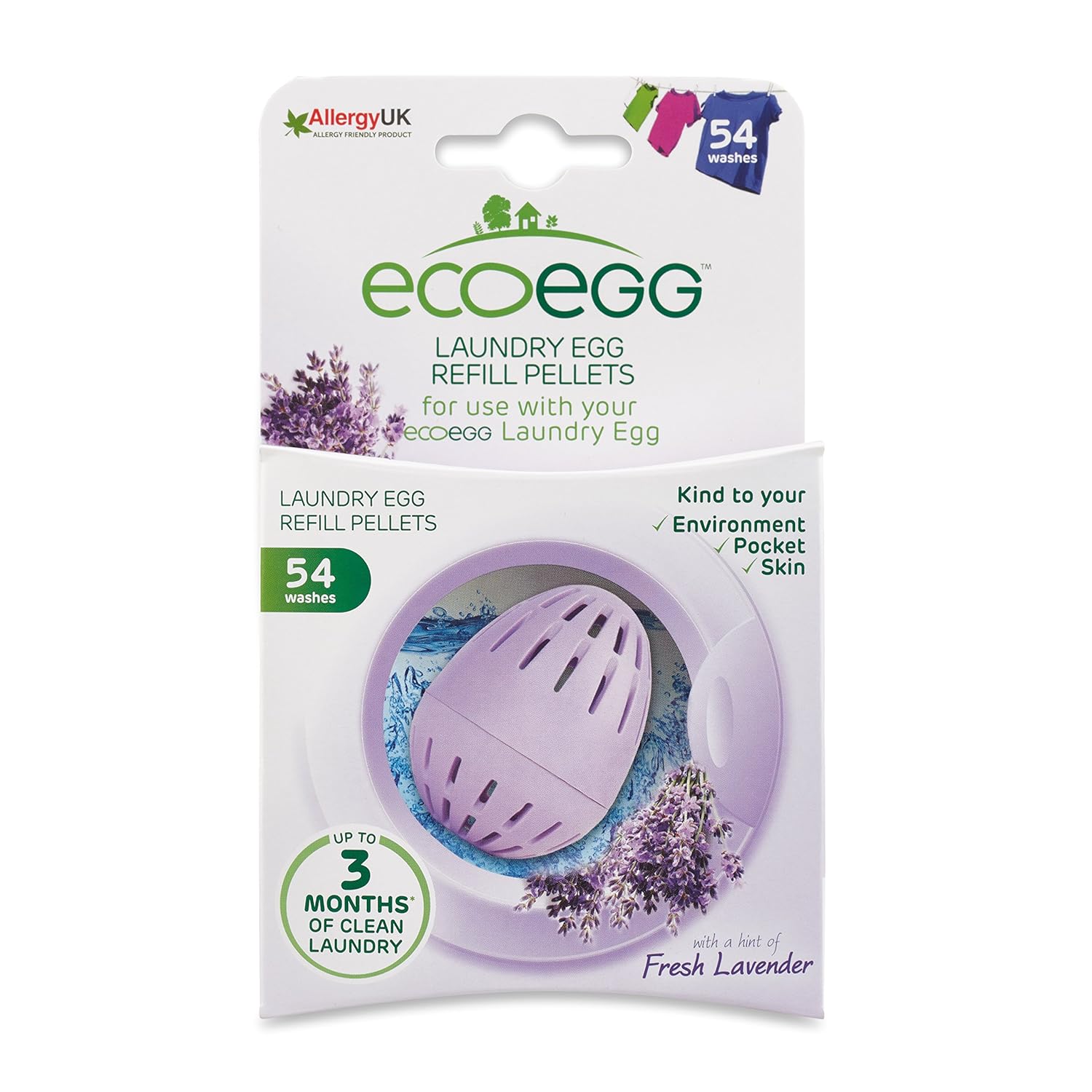 Ecoegg Laundry Egg Refill Pellets (54 Washes) Fresh Lavender Amazon