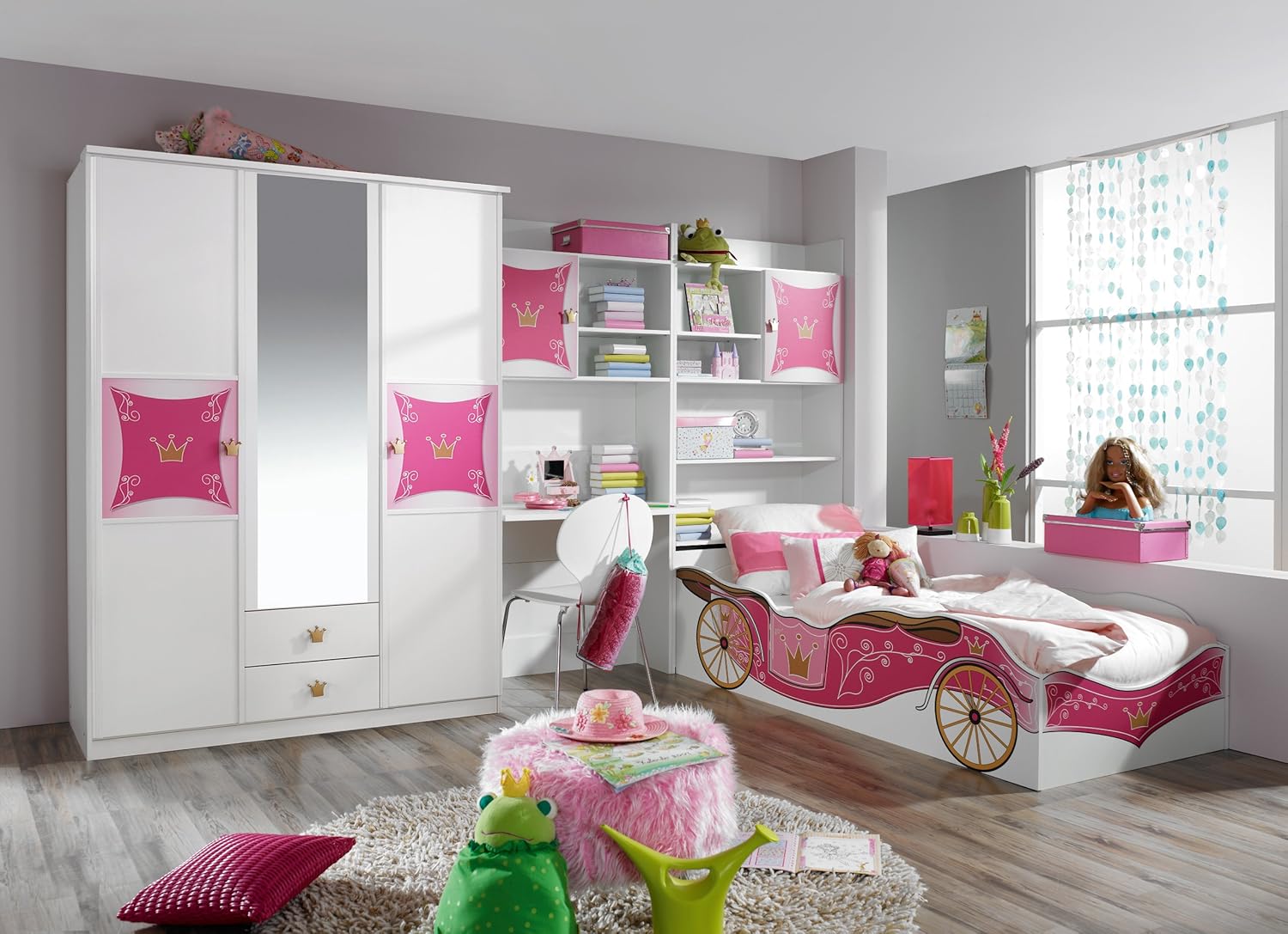 3-tlg. Schlafzimmerset "Kate" Ausführung (Drehtüren Kombischrank): 2