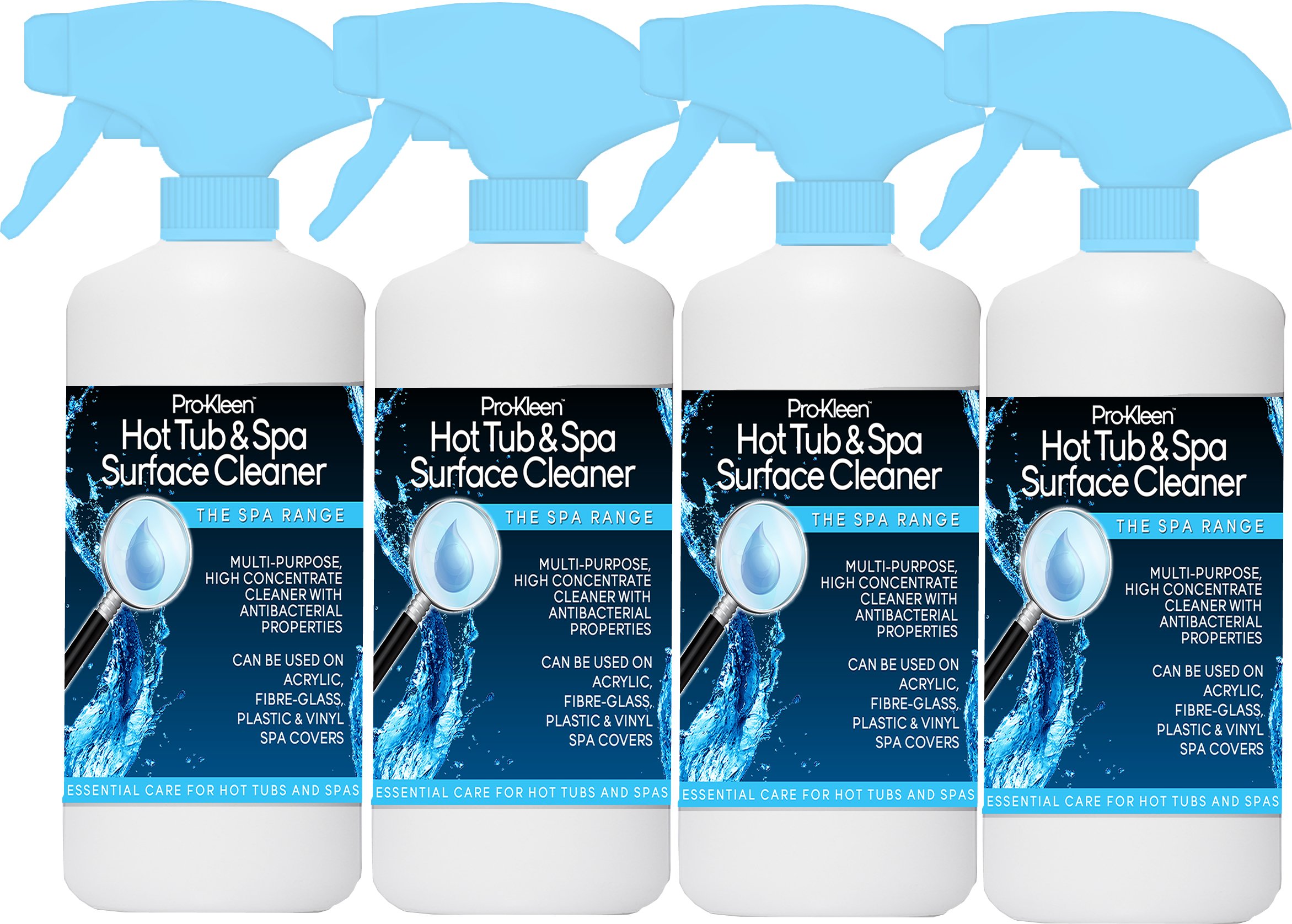 Pro-Kleen4 x 1 Litre Hot Tub Shell And Spa Waterline Surface Cleaner
