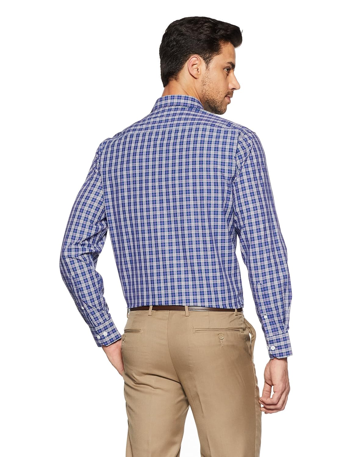 symbol amazon brand men's checkered regular fit business shirts