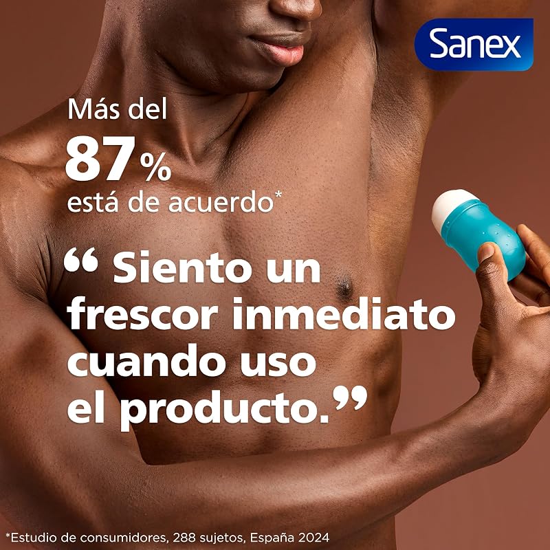 Sanex Dermo+ Desodorizante Proteção Total Antitranspirante Roll-On 72 Horas {50ml} - proteção eficaz contra o suor e mau odor - dermatologicamente testado - contém 0% de álcool* - 5 em 1 ação