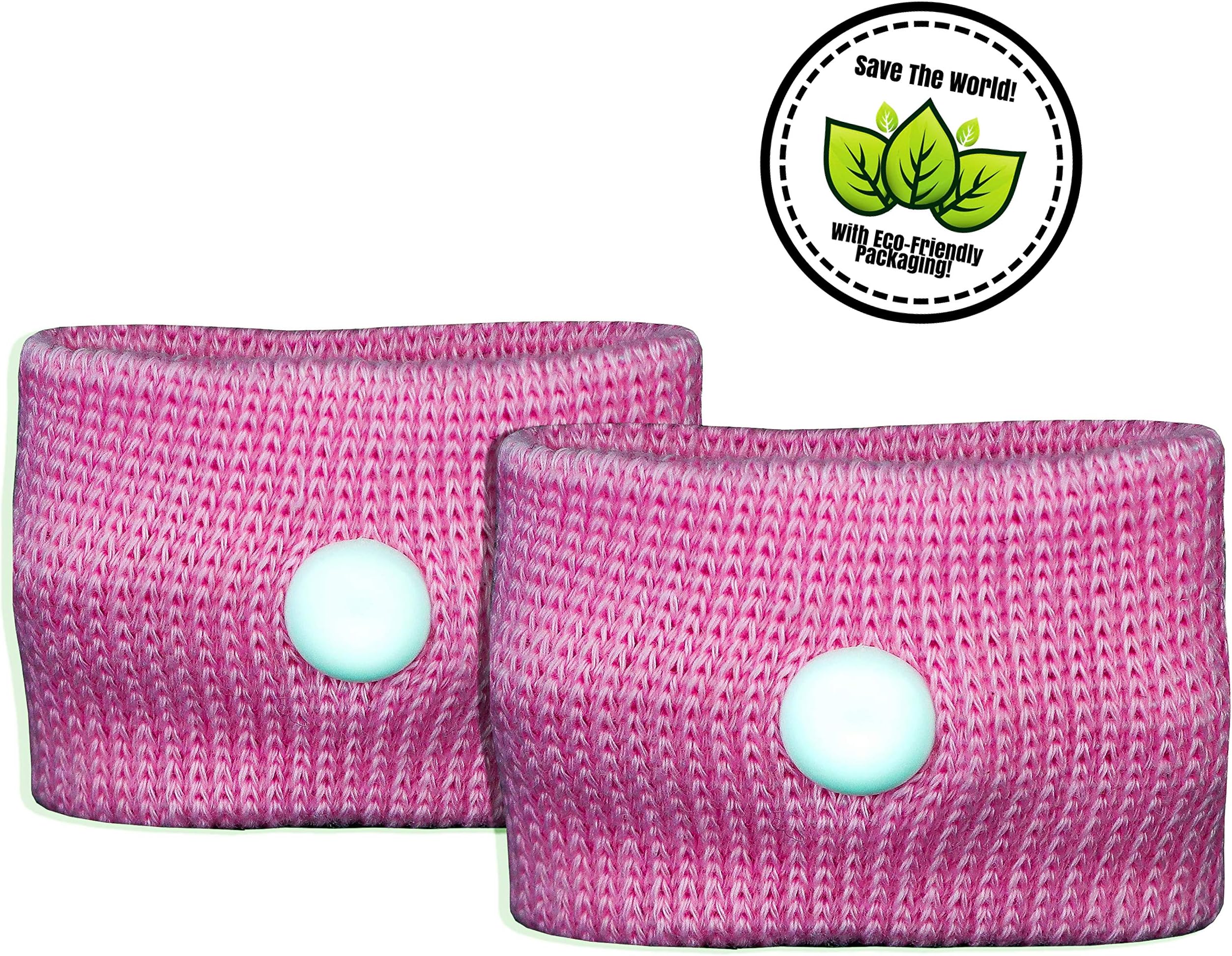 Prime Bands Pink Morning Sickness Relief Bands - Anti Nausea Wristbands for Travel Sickness – All Natural Drug Free Acupressure Bands for Nausea Symptoms