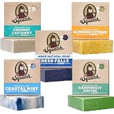 Dr. Squatch Natural Men&rsquo;s Bar Soap, Body Soap Bar (5oz, 5-Pack) | Cleansing Cold Process Soap, Gifts for Men (Summer Citrus, Coconut Castaway, Fresh Falls, Eucalyptus Greek Yogurt &amp; more)