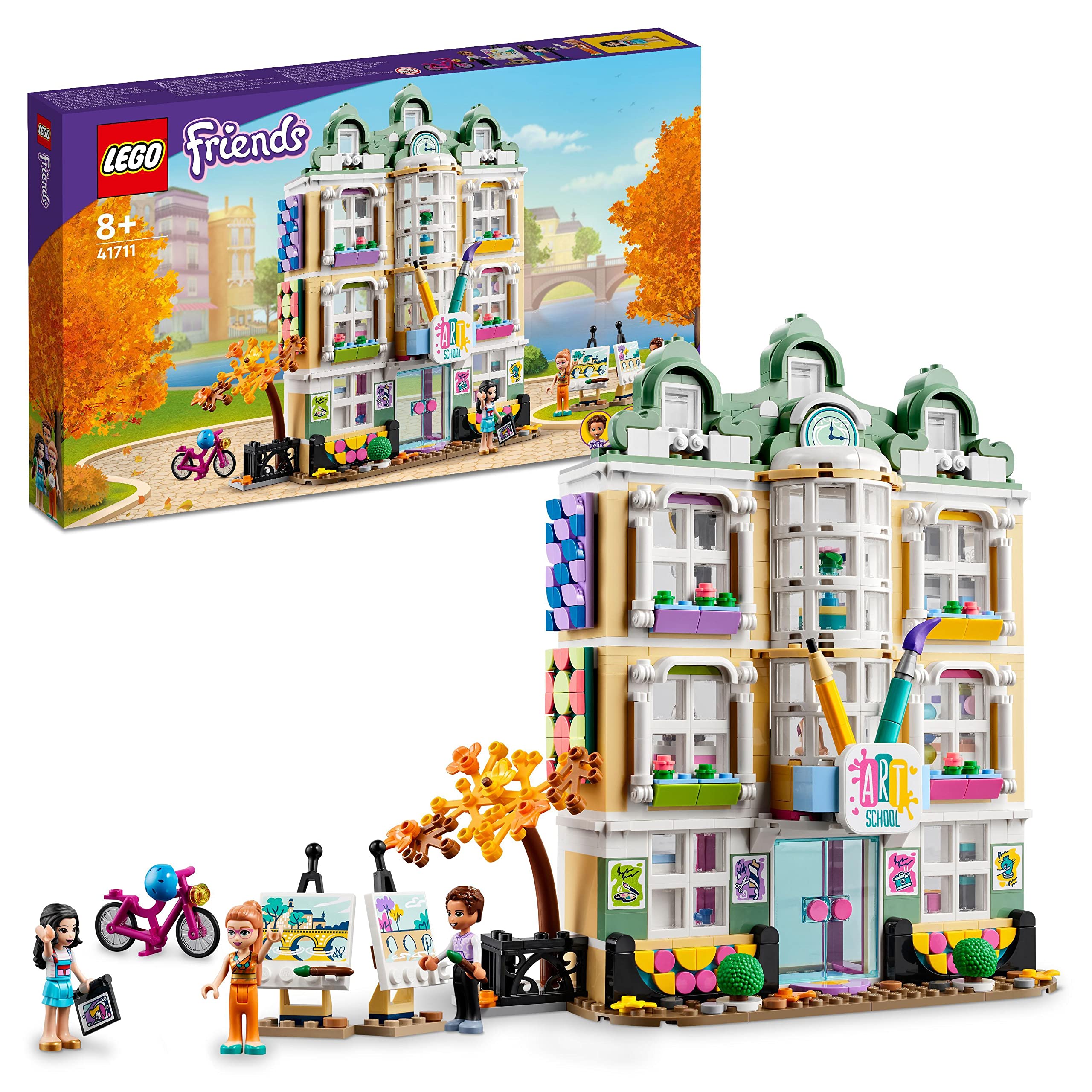 LEGO Friends Emma’s Art School 41711 Building Set; Pretend-Play School Toy Comes with an Art Studio and Lots of Creative Kit; Gift for Kids Aged 8+ (844 Pieces)