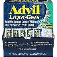 Advil Liqui-Gels Pain Reliever and Fever Reducer, Pain Medicine for Adults with Ibuprofen 200mg for Headache, Backache, Menst