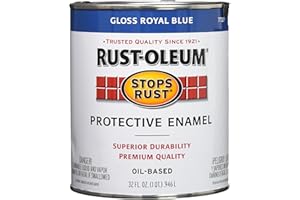 Rust-Oleum 7727502 Stops Rust Brush On Paint, Quart, Gloss Royal Blue, (Pack of 1)