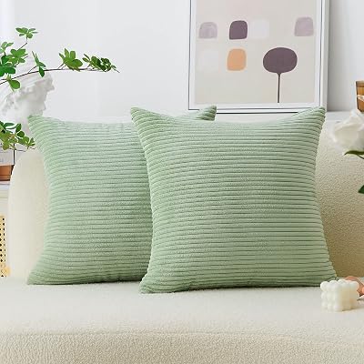 Home Brilliant Sage Green Cushion Covers 50x50 cm Pack of 2