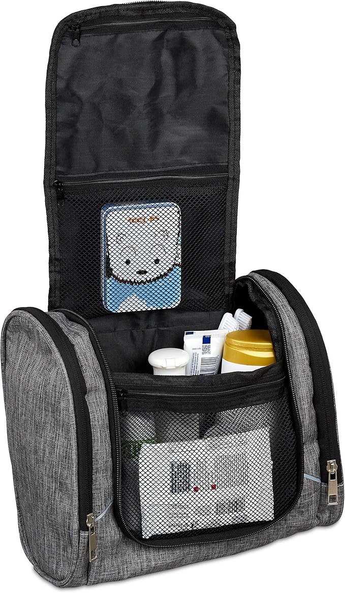 Relaxdays Toiletry Bag Men & Women 6 Compartments Waterproof Hanging